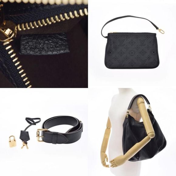 Louis Vuitton Monogram Mahina Selene MM Black Mahina Leather Shoulder Bag - Picture 9 of 9